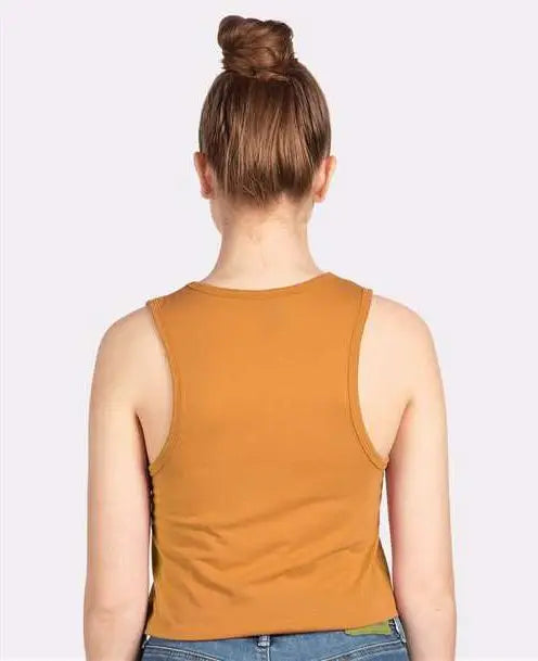 Next Level 5083 Women’s Festival Cropped Tank - Antique Gold