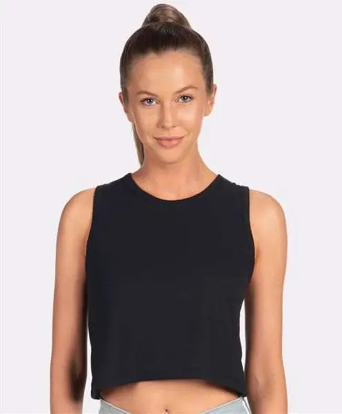Next Level 5083 Women’s Festival Cropped Tank - Black