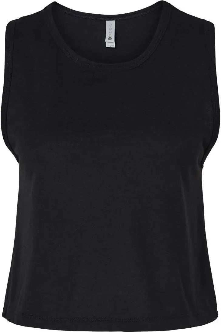 Next Level 5083 Women’s Festival Cropped Tank - Black - Ladies Xs