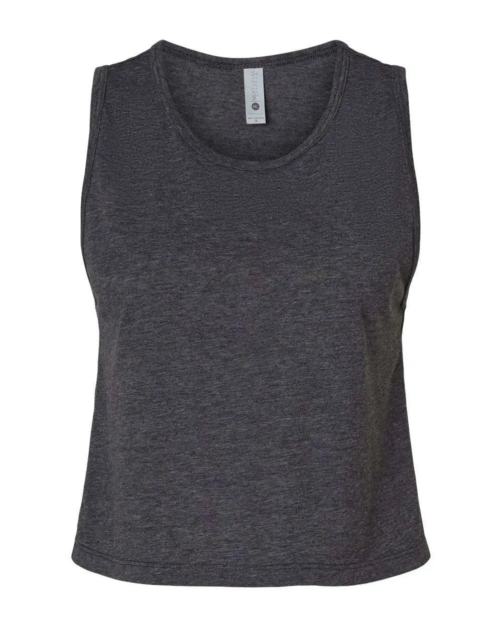 Next Level 5083 Women’s Festival Cropped Tank - Charcoal - Dark Gray / Ladies Xs
