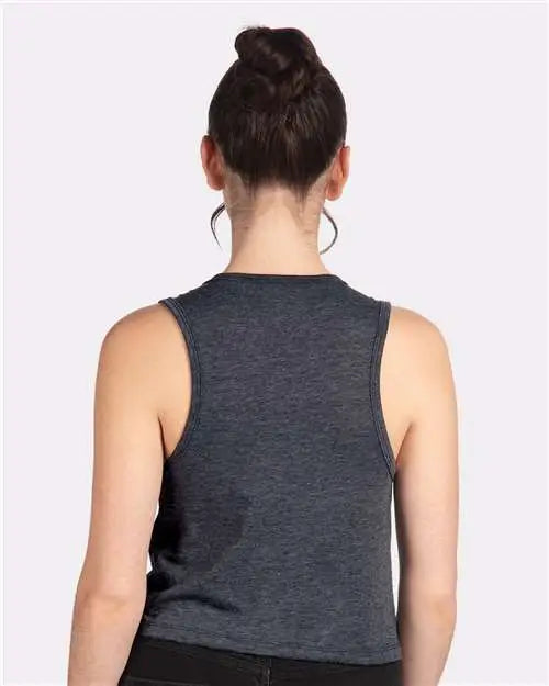 Next Level 5083 Women’s Festival Cropped Tank - Charcoal