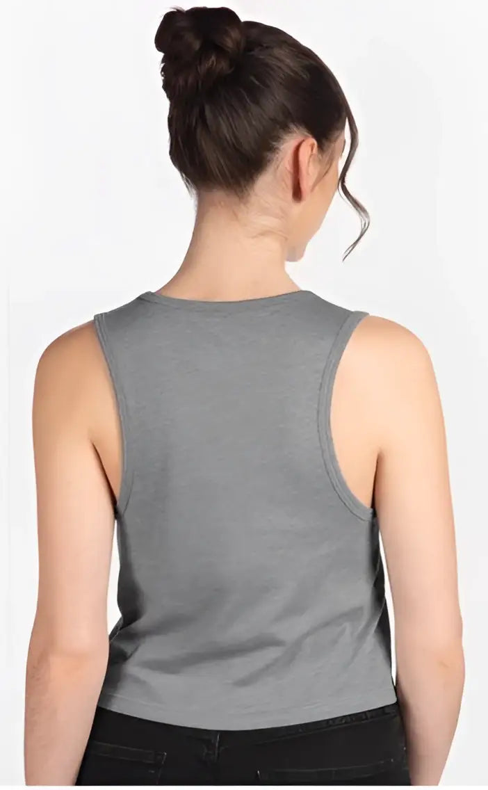 Next Level 5083 Women’s Festival Cropped Tank - Heather Gray