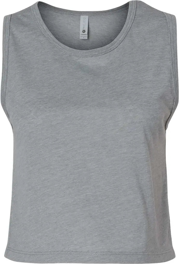 Next Level 5083 Women’s Festival Cropped Tank - Heather Gray - Ladies Xs