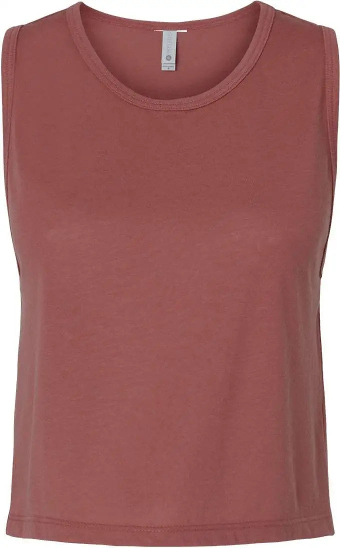 Next Level 5083 Women’s Festival Cropped Tank - Smoked Paprika - Gray Red / Ladies Xs