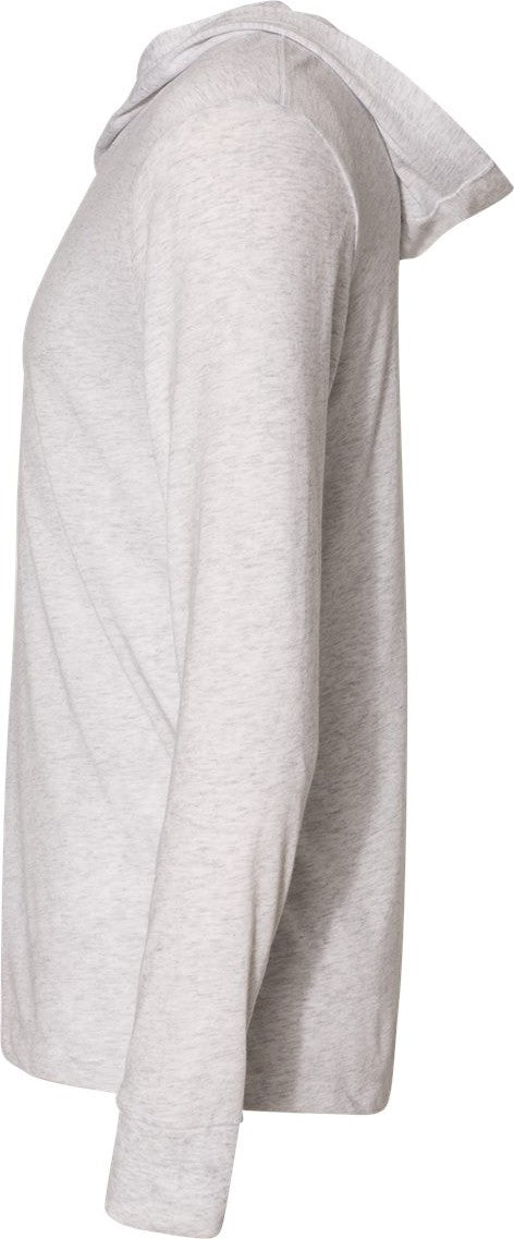 Next Level 6021 Triblend Hooded Long Sleeve Pullover - Heather White - Adult Xs