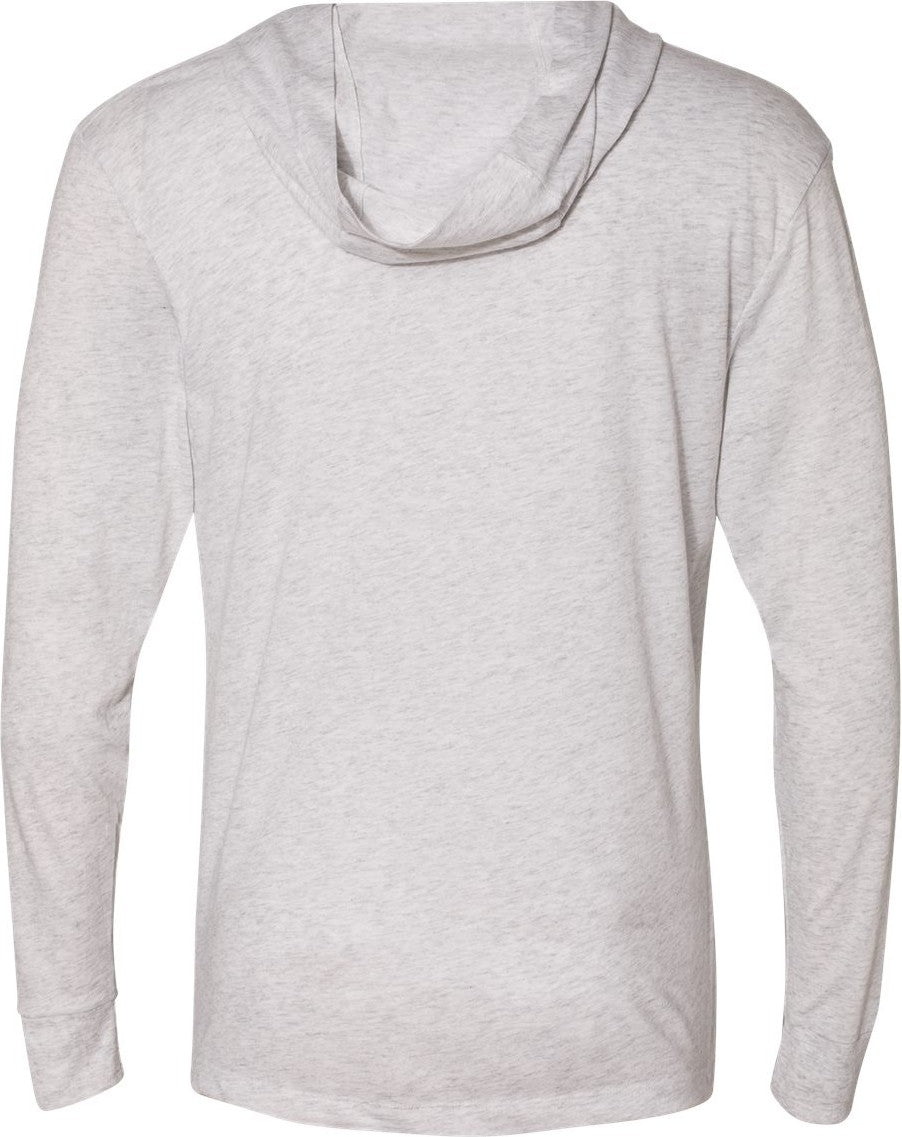 Next Level 6021 Triblend Hooded Long Sleeve Pullover - Heather White - Adult Xs