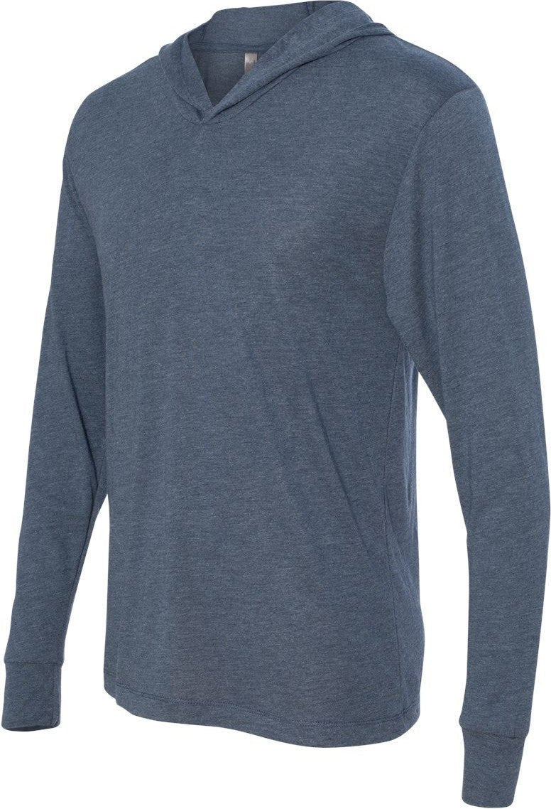Next Level 6021 Triblend Hooded Long Sleeve Pullover - Indigo - Adult Xs