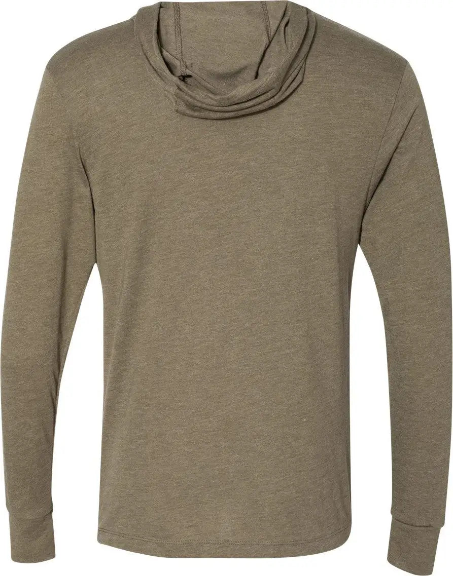 Next Level 6021 Triblend Hooded Long Sleeve Pullover - Military Green - Adult Xs