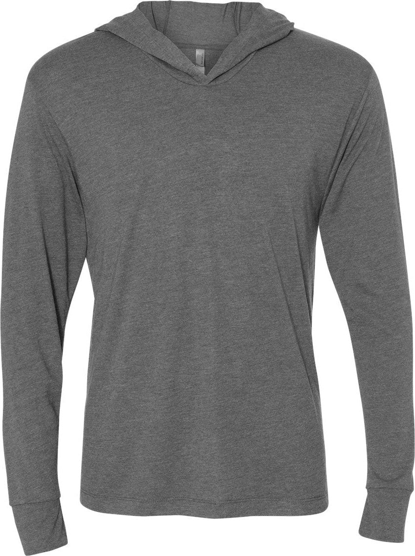 Next Level 6021 Triblend Hooded Long Sleeve Pullover - Premium Heather