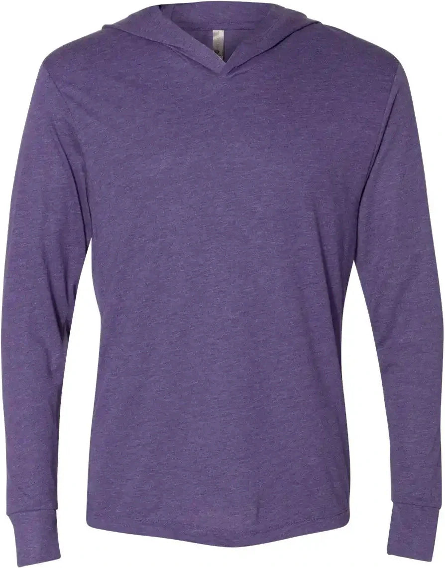 Next Level 6021 Triblend Hooded Long Sleeve Pullover - Purple Rush - Adult Xs