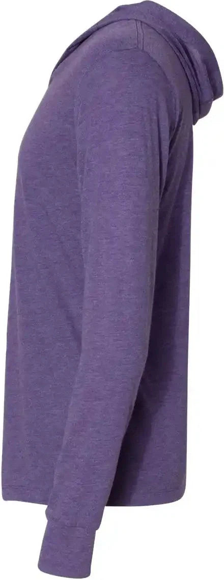 Next Level 6021 Triblend Hooded Long Sleeve Pullover - Purple Rush