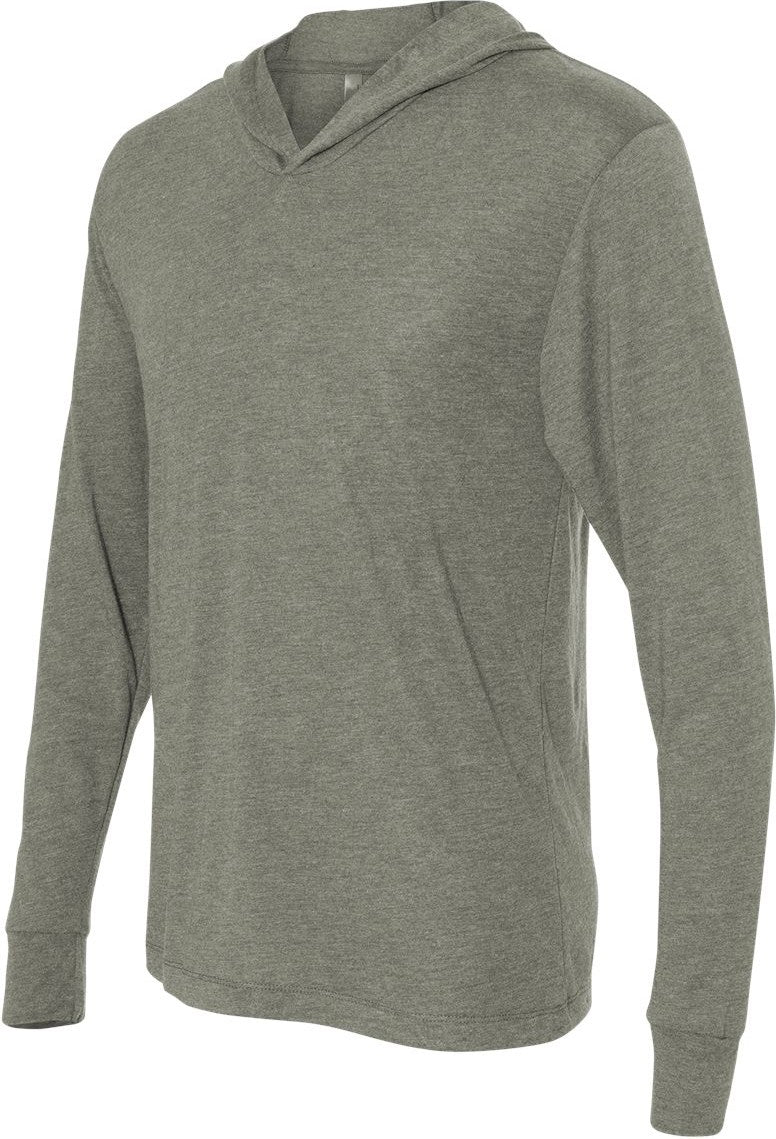 Next Level 6021 Triblend Hooded Long Sleeve Pullover - Venetian Gray - Adult Xs
