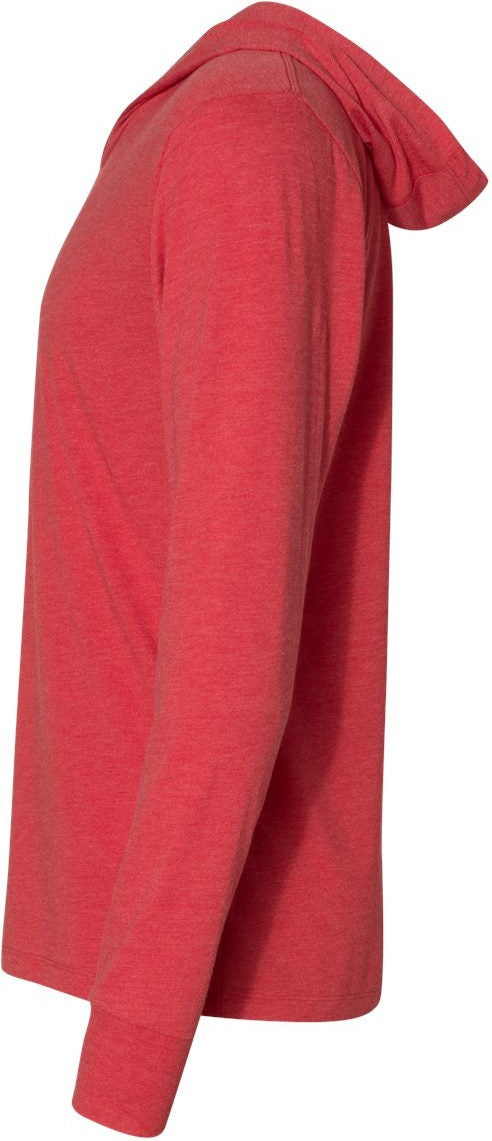 Next Level 6021 Triblend Hooded Long Sleeve Pullover - Vintage Red