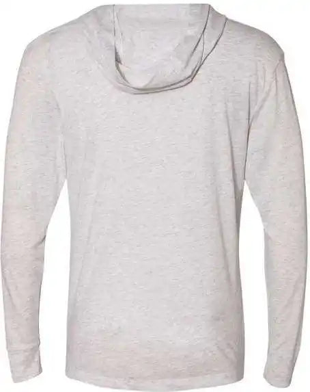 Next Level 6021 Unisex Triblend Hooded Long Sleeve Pullover - Heather White