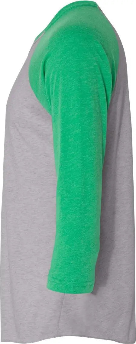 Next Level 6051 Tri-blend 3/4 Raglan T-shirt - Envy - Premium Heather