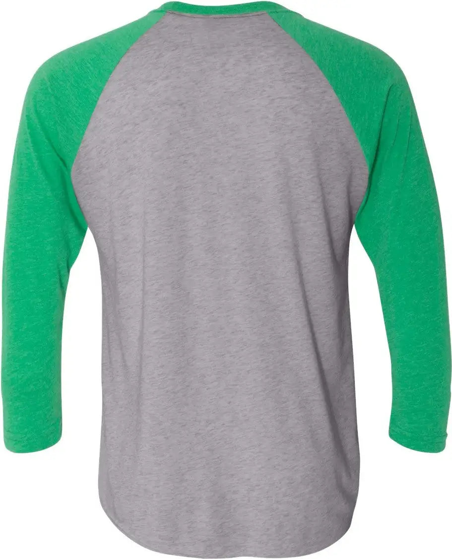 Next Level 6051 Tri-blend 3/4 Raglan T-shirt - Envy - Premium Heather