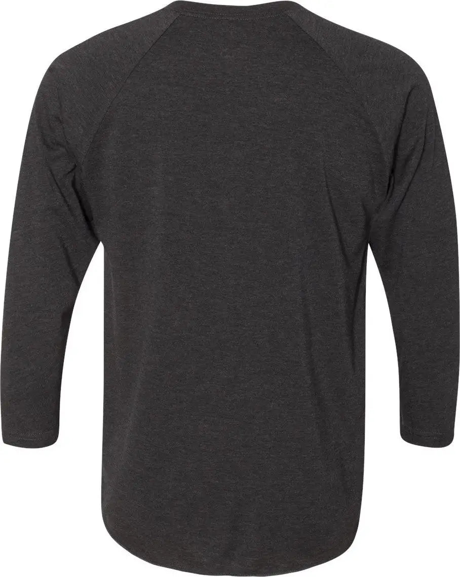 Next Level 6051 Tri-blend 3/4 Raglan T-shirt - Vintage Black