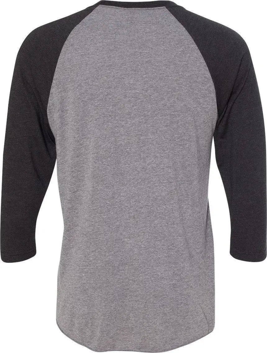 Next Level 6051 Tri-blend 3/4 Raglan T-shirt - Vintage Black - Premium Heather