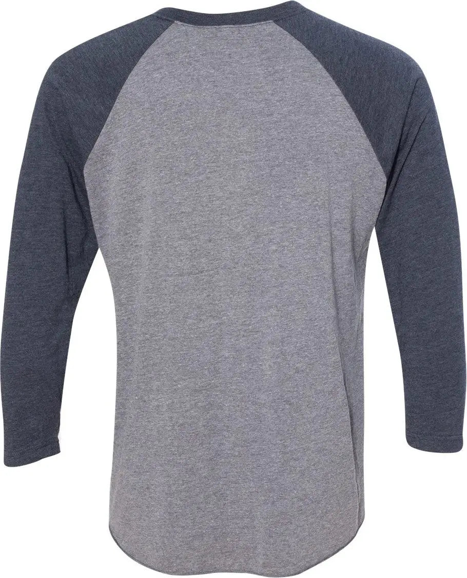 Next Level 6051 Tri-blend 3/4 Raglan T-shirt - Vintage Navy - Premium Heather