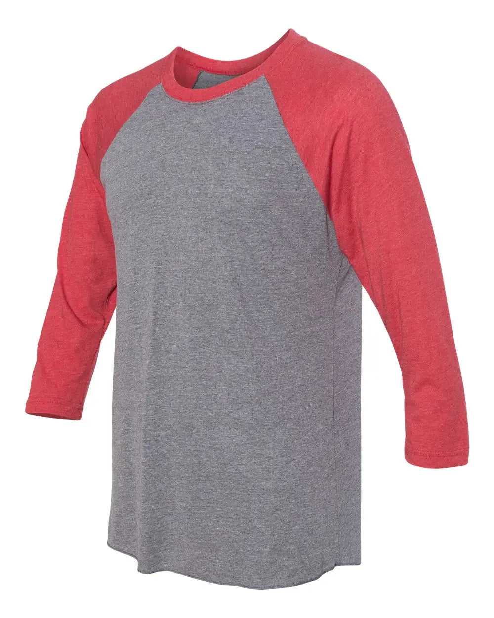 Next Level 6051 Tri-blend 3/4 Raglan T-shirt - Vintage Red - Premium Heather - Adult Xs