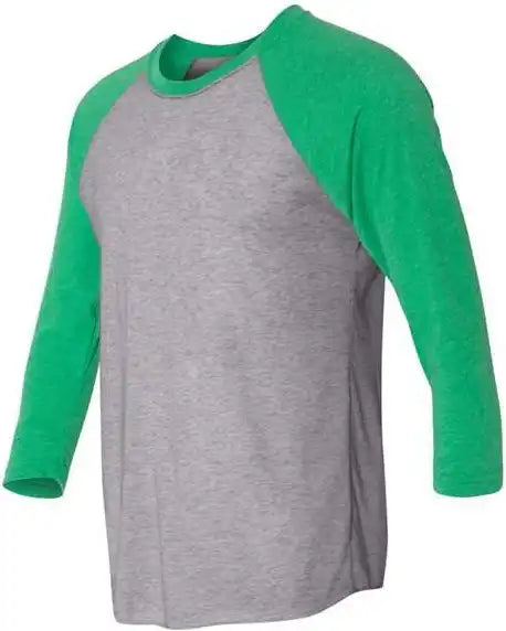 Next Level 6051 Unisex Triblend Three-quarter Sleeve Raglan - Envy Sleeves Premium Heather Body