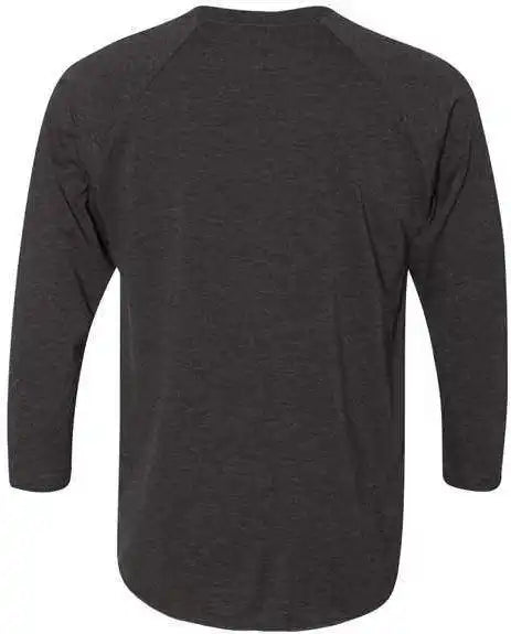Next Level 6051 Unisex Triblend Three Quarter Sleeve Raglan Vintage Black Sleeves Body