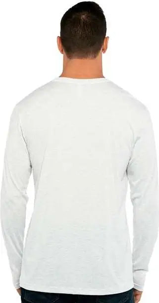 Next Level 6071 Tri-blend Long Sleeve T-shirt - Heather White