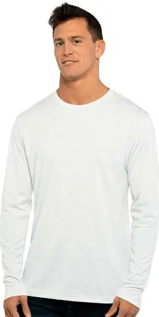 Next Level 6071 Tri-blend Long Sleeve T-shirt - Heather White