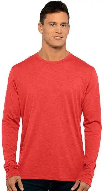 Next Level 6071 Tri-blend Long Sleeve T-shirt - Vintage Red