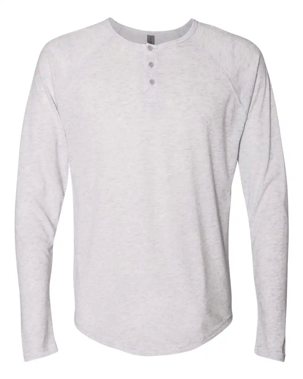 Next Level 6072 Triblend Henley T-shirt - Heather White - s