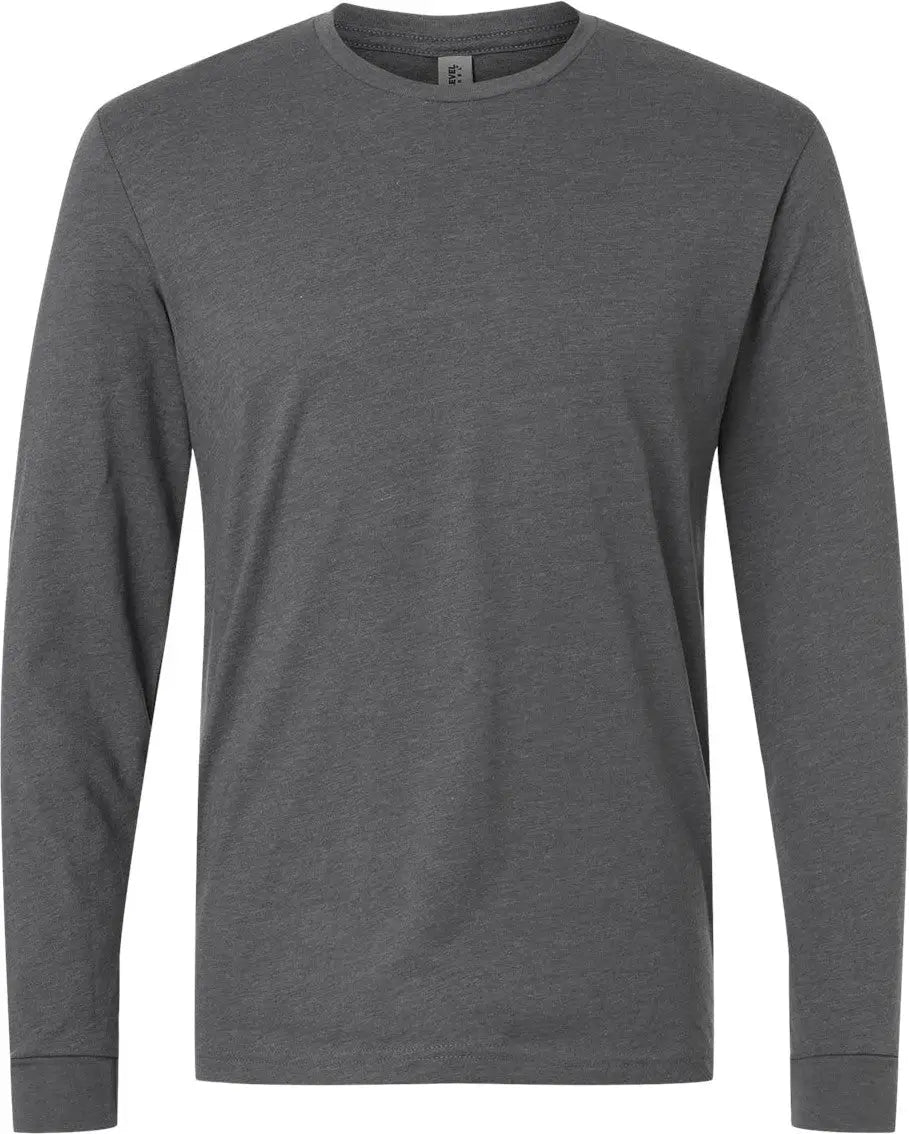 Next Level 6211 Cvc Long Sleeve T-shirt - Heather Heavy Metal - Adult Xs
