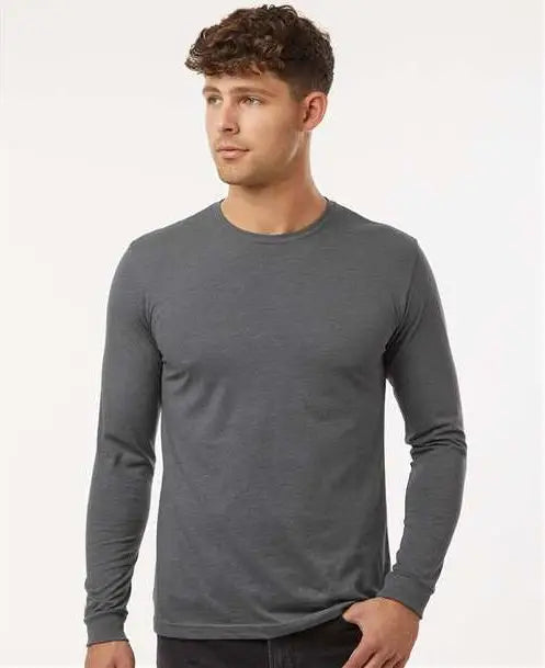 Next Level 6211 Cvc Long Sleeve T-shirt - Heather Heavy Metal