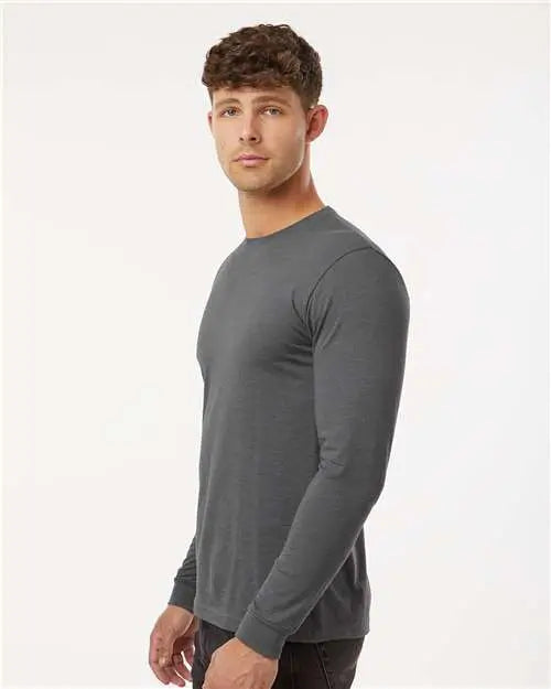 Next Level 6211 Cvc Long Sleeve T-shirt - Heather Heavy Metal