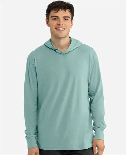 Next Level 6221 Cvc Long Sleeve Hoodie - Heather Seafoam - Adult Xs