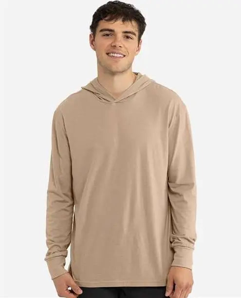Next Level 6221 Cvc Long Sleeve Hoodie - Heather Tan - Adult Xs