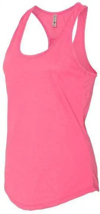 Next Level 6338 Women’s Gathered Racerback Tank - Hot Pink