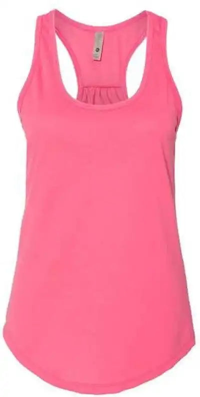 Next Level 6338 Women’s Gathered Racerback Tank - Hot Pink
