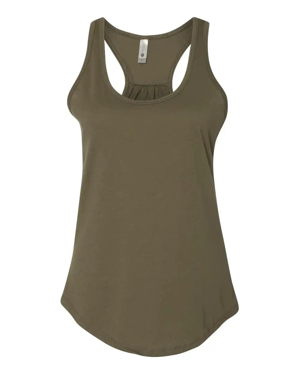 Next Level 6338 Women’s Gathered Racerback Tank - Military Green - Xs