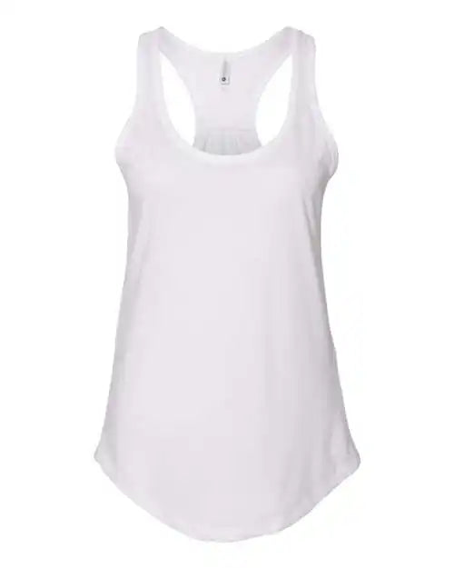 Next Level 6338 Women’s Gathered Racerback Tank - White