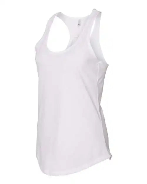 Next Level 6338 Women’s Gathered Racerback Tank - White