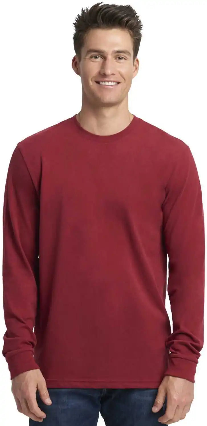 Next Level 6411 Sueded Long Sleeve Crew - Cardinal
