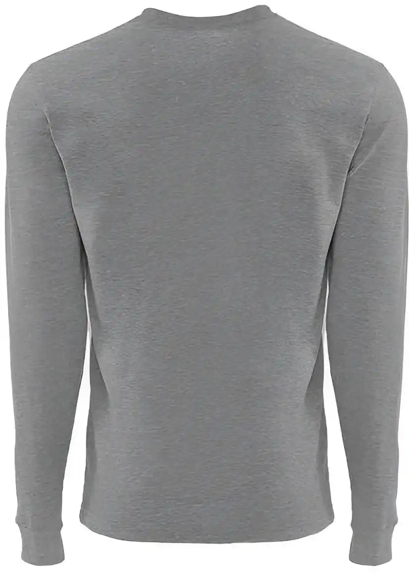 Next Level 6411 Sueded Long Sleeve Crew - Dark Heather Grey