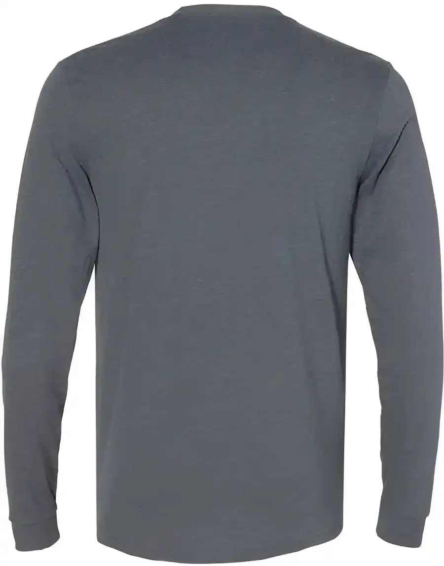 Next Level 6411 Sueded Long Sleeve Crew - Heather Charcoal