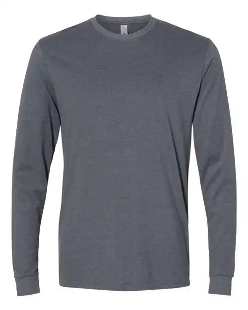 Next Level 6411 Sueded Long Sleeve Crew - Heather Metal