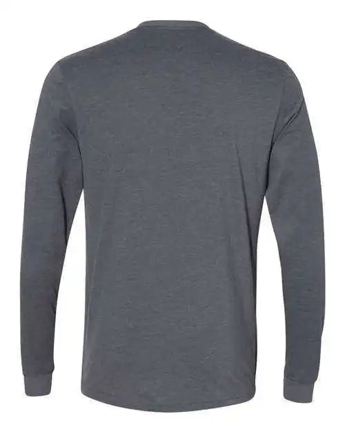 Next Level 6411 Sueded Long Sleeve Crew - Heather Metal