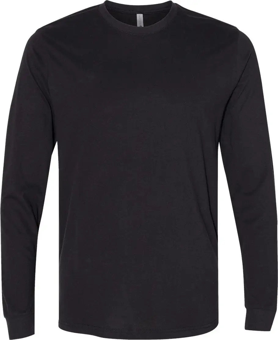 Next Level 6411 Sueded Long Sleeve T-shirt - Black - Adult Xs