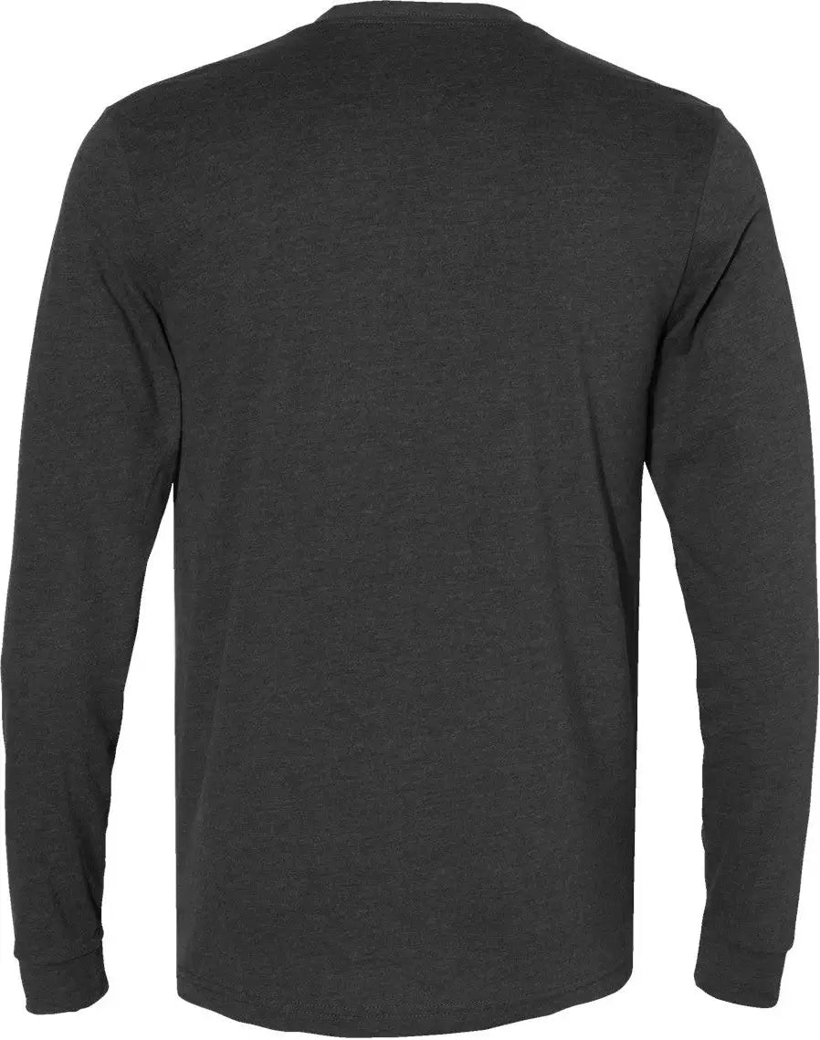 Next Level 6411 Sueded Long Sleeve T-shirt - Heather Charcoal - Dark Gray / Adult Xs
