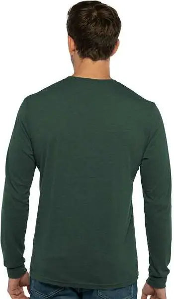 Next Level 6411 Sueded Long Sleeve T-shirt - Heather Forest Green