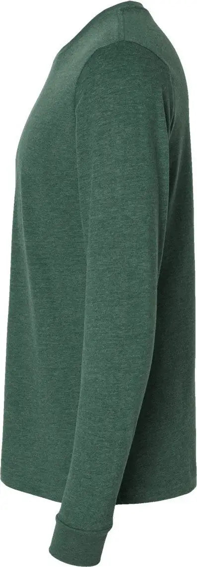Next Level 6411 Sueded Long Sleeve T-shirt - Heather Forest Green