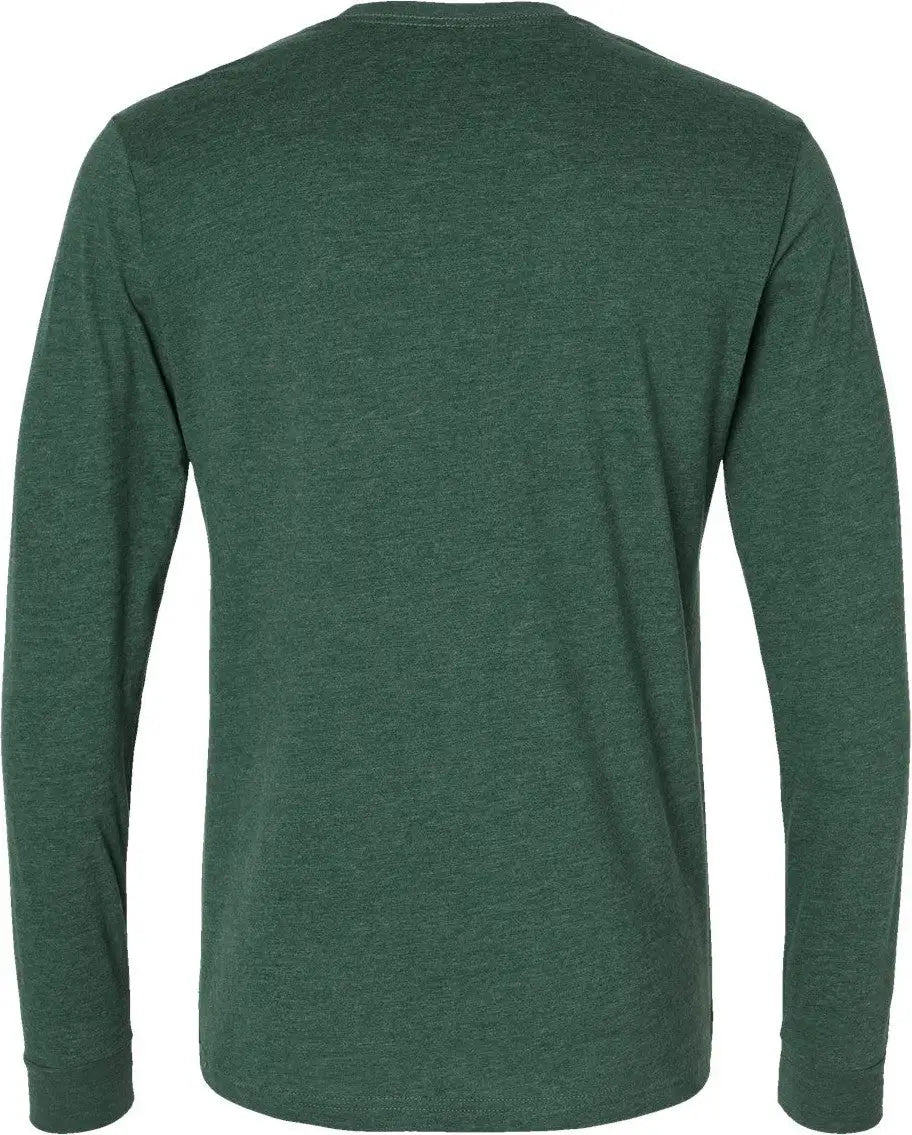Next Level 6411 Sueded Long Sleeve T-shirt - Heather Forest Green - Adult Xs